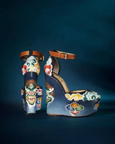 Christian Louboutin Shoes inspired by Bhutan's craft .